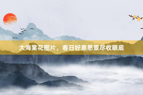 大海棠花图片，春日好意思景尽收眼底
